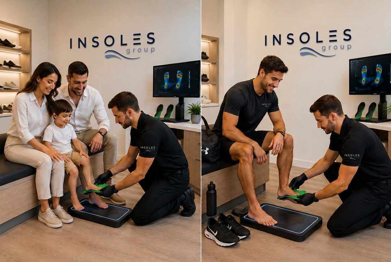 Insoles Group specialist fitting custom orthotic insoles for clients in the Malta studio